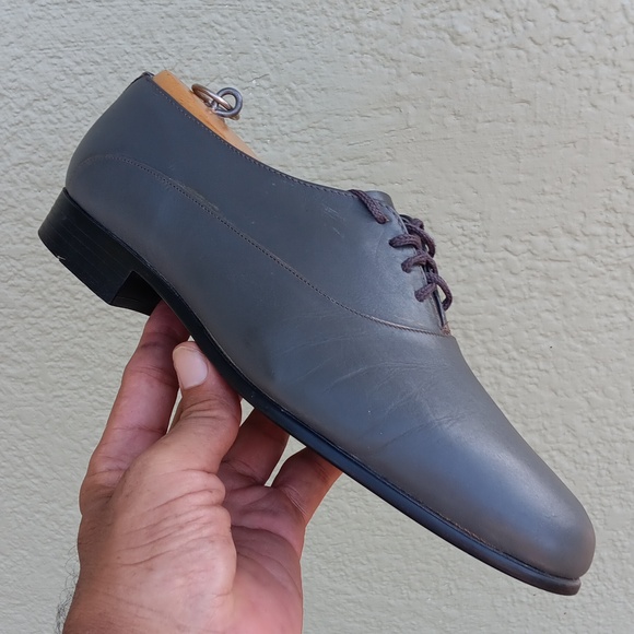 BARCLAY MEN\'S VINTAGE GREY LEATHER OXFORDS #23010 (USA) main image 14